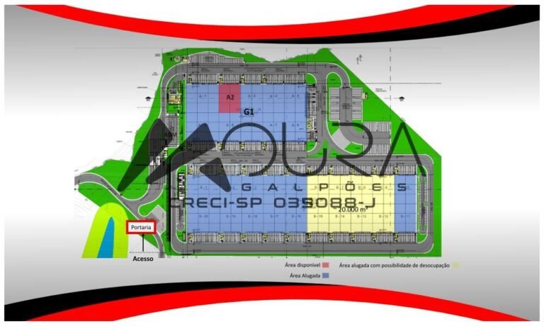 Excelente Galpão para Locação em Condomínio Fechado em Simões Filho - BA com 3.113,69m² de área Locável Moura Galpões 12